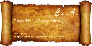 Csató Alexandra névjegykártya