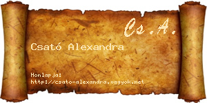 Csató Alexandra névjegykártya