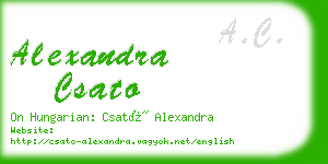 alexandra csato business card